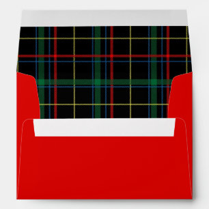 Red Holiday Plaid Envelopes