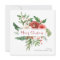 Red Holiday Watercolor Botanical Merry Christmas
