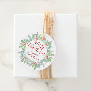 Red Holly Berries Christmas Favour Tags