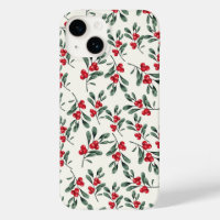 Red Holly berries Green mistletoe leaves
