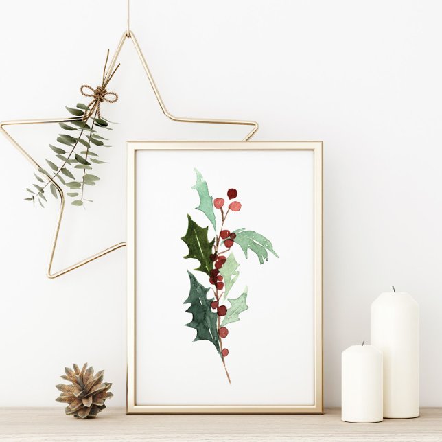 Red Holly Berry Christmas Poster (Creator Uploaded)