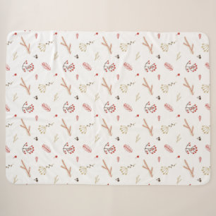 Red Holly Berry Holiday Sherpa Blanket