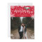 Red Holly Snowflakes 1st Christmas Married Photo
