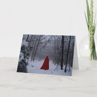 Red hood holiday card