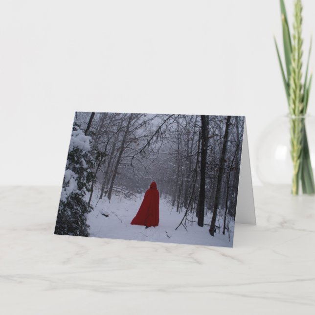 Red hood holiday card (Front)