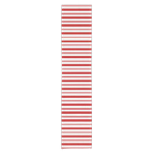 Red Horizontal Stripes Short Table Runner