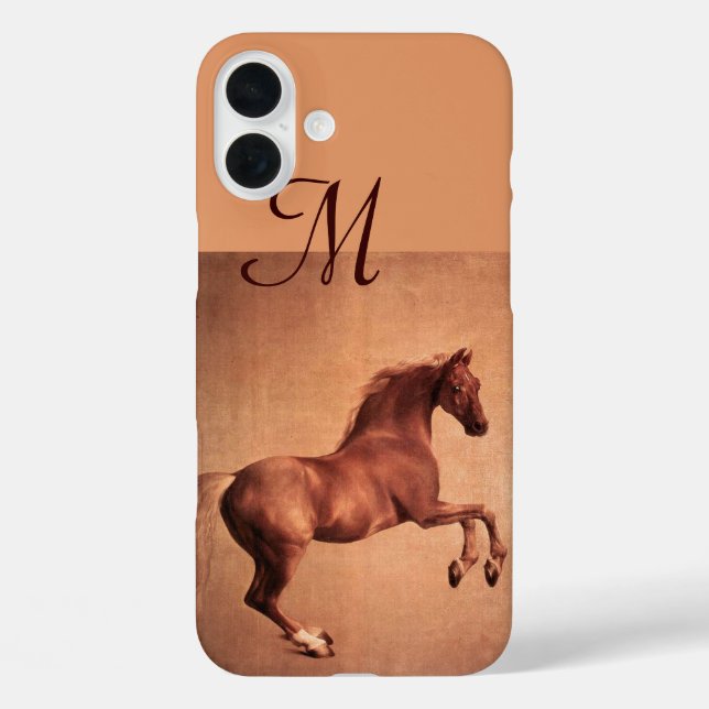 RED HORSE ,Antique Pink Monogram Case-Mate iPhone Case (Back)