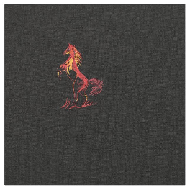 Red Horse Fabric (Close Up)