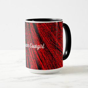 Red Horse Mane Abstract Coffee Mug