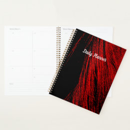 Red Horse Mane Abstract Daily Planner