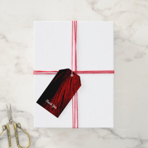 Red Horse Mane Abstract Gift Tag