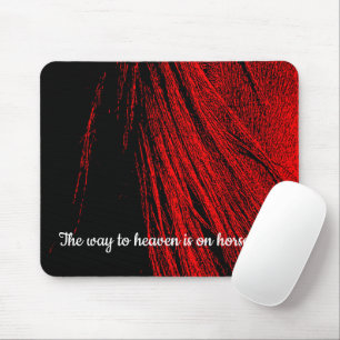 Red Horse Mane Abstract Mouse Pad