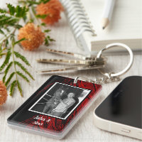 Red Horse Mane Abstract Photo Acrylic Keychain
