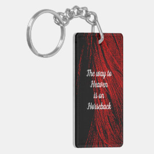 Red Horse Mane Abstract Quote Acrylic Keychain