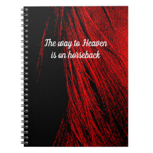 Red Horse Mane Abstract Spiral Notebook