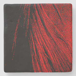 Red Horse Mane Abstract Stone Coaster