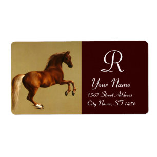 RED HORSE MONOGRAM ,brown
