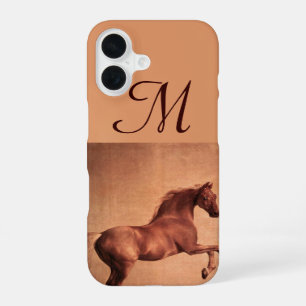 RED HORSE Parchment Monogram iPhone 16 Case
