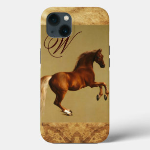 RED HORSE Parchment Monogram iPhone 13 Case