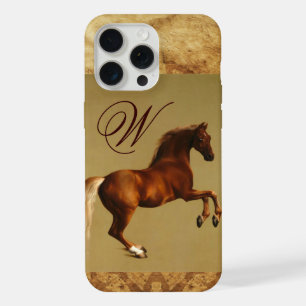 RED HORSE Parchment Monogram iPhone 15 Pro Max Case