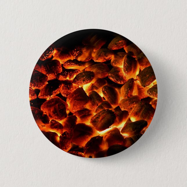 Red Hot Burning Coals 2 Inch Round Button (Front)