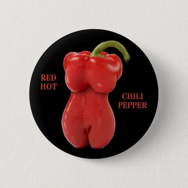 Red Hot Chili Pepper 2 Inch Round Button (Front)