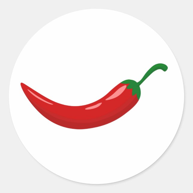 Red hot chili pepper classic round sticker (Front)