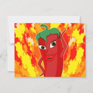 Red Hot Chili Pepper Diva Postcard