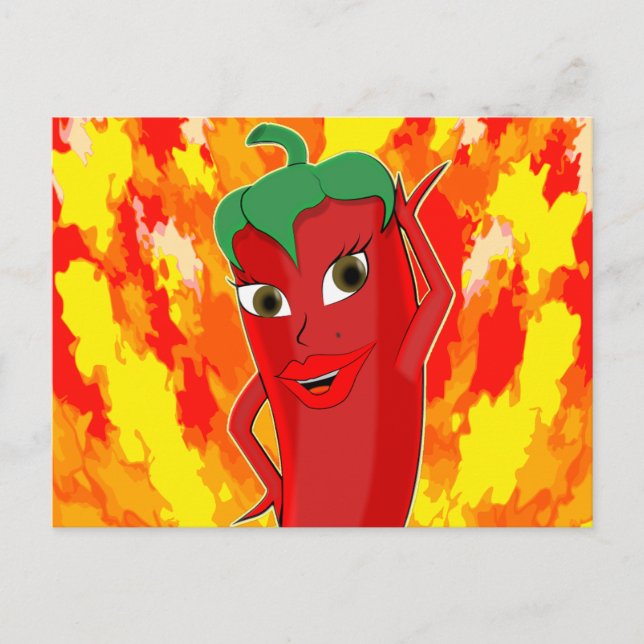 Red Hot Chili Pepper Diva Postcard (Front)