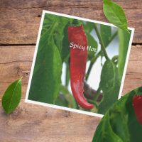 Red Hot Chili Pepper Green Red White Photographic
