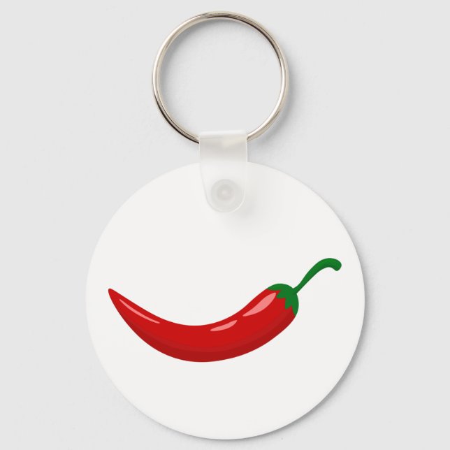 Red hot chili pepper keychain (Front)