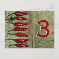 Red Hot Chili Peppers Wood Look Table Number