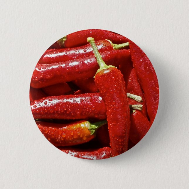 Red hot chilli peppers 2 inch round button (Front)