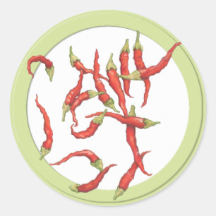 Red Hot Chillies green Sticker