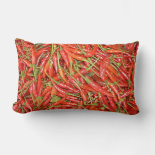red hot chillies lumbar pillow