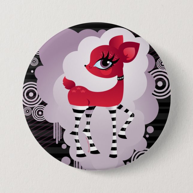 Red Hot Deerie Button (Front)