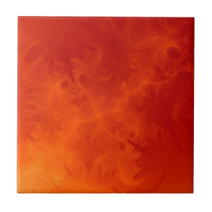 Red Hot Fire Burning Flames Tile