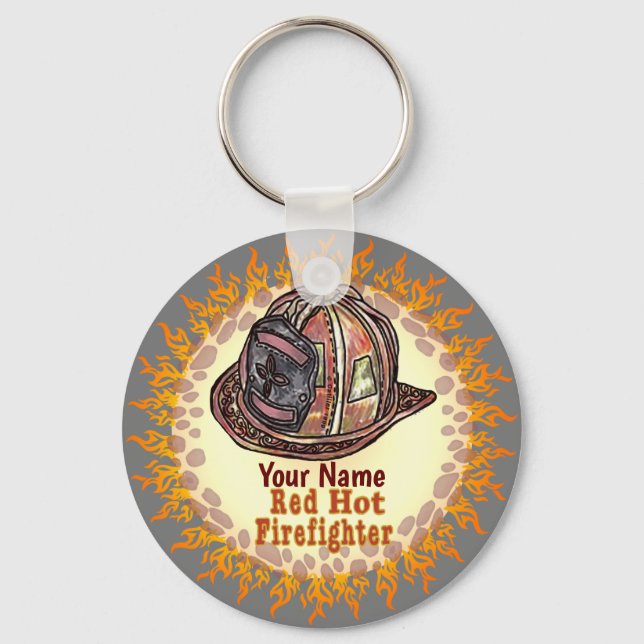 Red Hot Firefighter  keychain (Front)