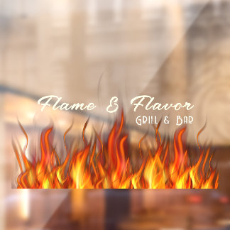 Red Hot Grill Window Cling
