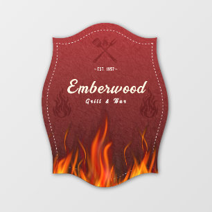 Red Hot Grill Window Cling