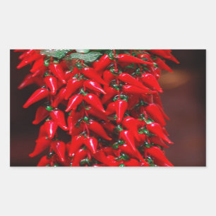 Red Hot Hanging Chili Peppers Image Design Sticker