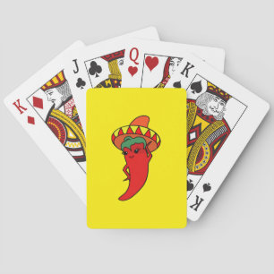 Red Hot Kawaii Pepper Diva Playing Cards