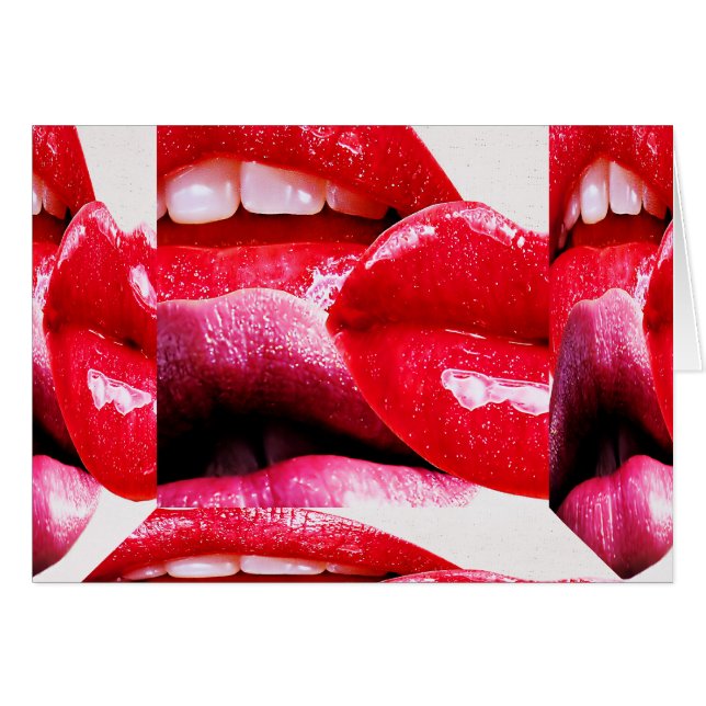 Red Hot Lipstick Lips (Front Horizontal)