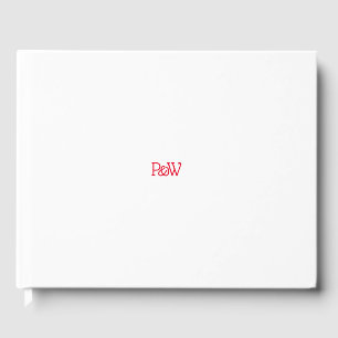 Red Hot Love Typography Wedding Guest Book