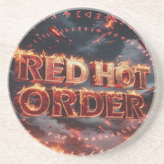 Red Hot Order Coaster (Front)