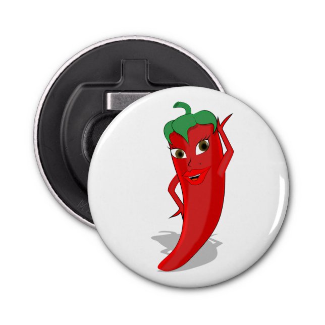 Red Hot Pepper Diva Bottle Opener (Front)