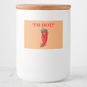Red Hot Pepper Diva Editable Food Label