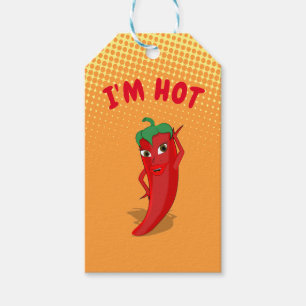 Red Hot Pepper Diva Gradient Gift Tags