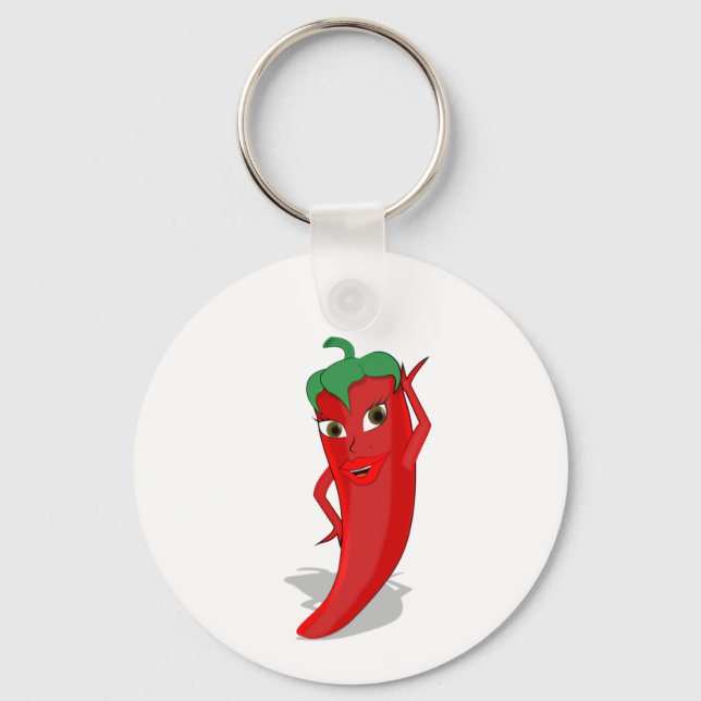 Red Hot Pepper Diva Keychain (Front)