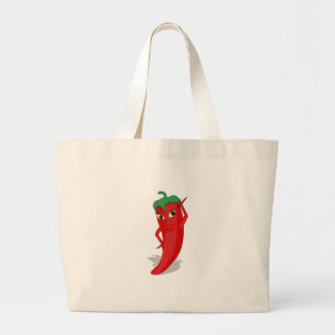 Red Hot Pepper Diva Large Large Tote Bag